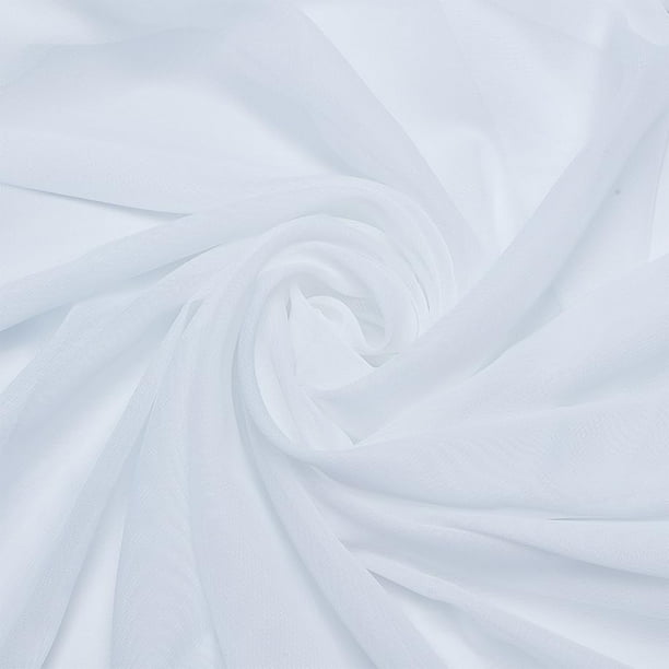 Tela de gasa transparente de 3,28 yardas, 59,05 pulgadas de ancho, tela de gasa blanca, tela suave y brillante, tela de gasa sedosa, tela decorativa
