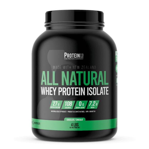 ProteinCo | All Natural New Zealand Whey Protein Isolate | Stevia | Grass Fed | 4 Lbs | (Chocolate)