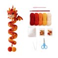 thumbnail image 4 of Beginner Friendly Dragon Crochet Kit, DIY Enchanted Dragon Spiral Hanging Ornament with Yarn, Hook, Beads, Stuffing & Pom-poms, Handmade Craft Set for Wall Window Car Decor and Gift, 4 of 8