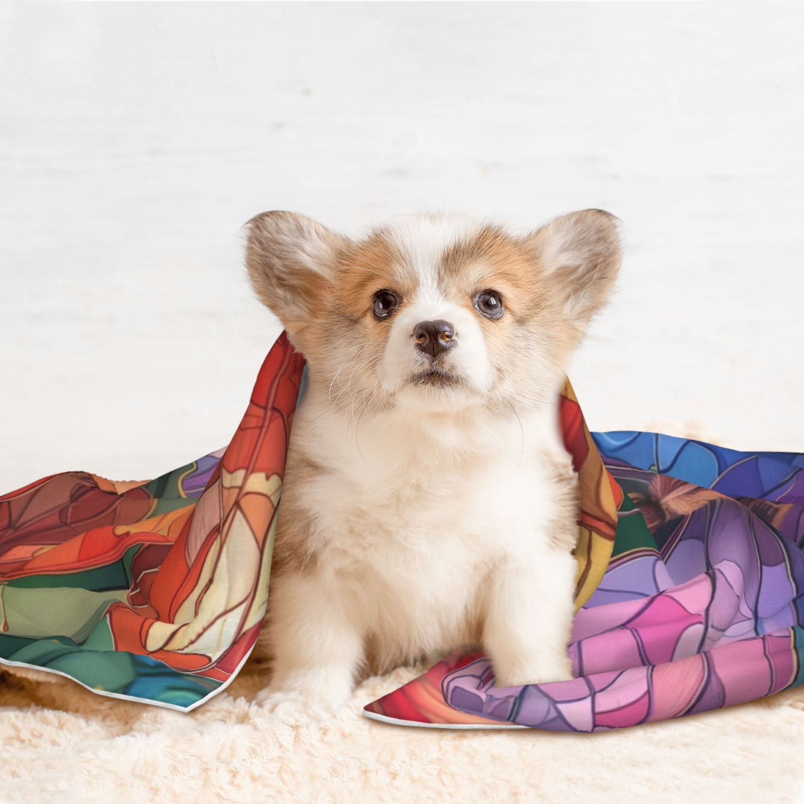Naloa Colorful Butterfly Cluster Dog Blanket, 3 Sizes Cat Blanket for Indoor Cats Large Medium Small Dog Gifts-Medium
