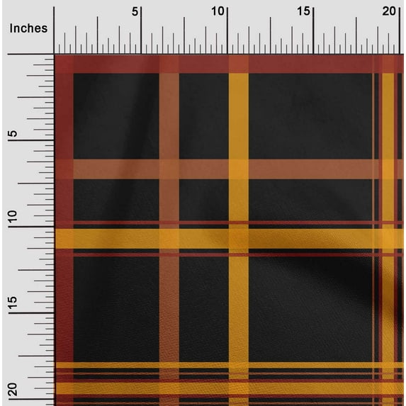 oneOone Cotton Silk Fabric Madras Check Print Fabric By The Yard 42 Inch Wide