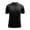 Black, variant on Men's Short Sleeve T-Shirt - Summer Casual Solid Holiday Shirts, Polyester Material, Suitable for Indoor and Outdoor Activities