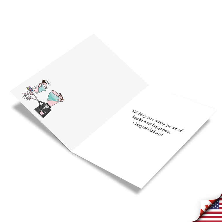Old English Co. “So Happy For You” Congratulations Card – Blank Inside Card For Engagements, Exams, New Jobs 2 thumbnail image