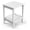 White, variant on Alpinel Outdoor-Side-Table | 14 x 13 Inches | HDPE Plastic | All Weather | Blue | Outside End Tables | Storage Shelf | for Patio Porch Backyard Indoor
