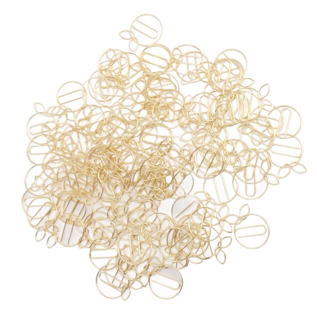 Clips de Papel Dorados de Acero inoxidable, multifuncio, Portátiles, Con Caja de Almacenamiento, Para Oficina de Estudio en Casa