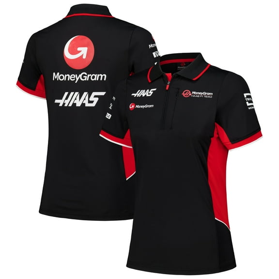 Women's Black Haas F1 Team Fitted Polo