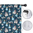 thumbnail image 4 of Blackout Kids Curtains,Dark Blue Princess Castle Pattern Childrens Insulated Curtains Set Of 2,Bedroom Essentials,Toddler Room Decor 52"x63", 4 of 5