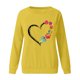 thumbnail image 4 of ICHUANYI Clearance Women's Round Neck Top Casual Fashion, Personalized Printing Loose Fitting, Slimming Long Sleeves(Yellow, XXL) ICHUANYI WER2023081512231, 4 of 4