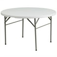 thumbnail image 1 of Scranton & Co 60.5" Round Bi-Fold Granite Folding Table in White, 1 of 4