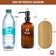thumbnail image 2 of Dispensador de jabón GMISUN de vidrio ámbar de 500 ml, paquete de 2 con bandeja, 2 of 8