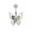 Multi, variant on 1Pc CZ Gem Belly Ring Butterfly Navel Piercing Pierced Naval Body Jewelry-Multi