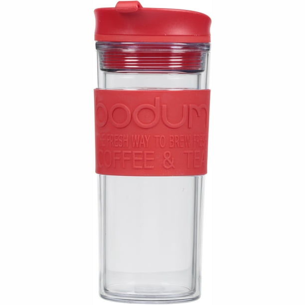 Bodum Insulated Plastic Travel French Press Coffee and Tea Mug, 0.45 L