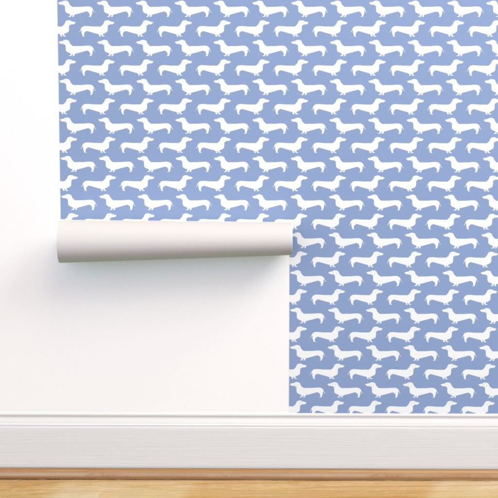 Removable Water-Activated Wallpaper Desert Dachshund Boho Pet Decor Doxie Dog