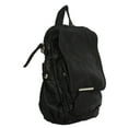 thumbnail image 2 of "Oleander" Convertible Crossbody Leather Single Flap Backpack - Black, 2 of 4