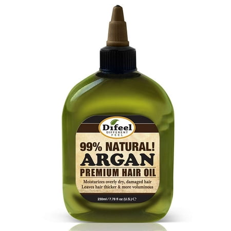 Difeel Premium Natural Hair Oil - Argan Oil 8 oz. - Moisturizes Dry Hair & Smoothes Hair Follicles, Leaves Hair Thicker Softer &