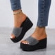 thumbnail image 2 of Amzcrzy Zapatos de mujer,Zapatos de mujer,Zapatillas de mujer, Sandalias de playa transpirables con tacón Matsu, suela gruesa y tacón inclinado para mujer Sandalias Mujer Zapatillas De Casa, 2 of 5
