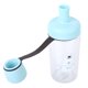 thumbnail image 3 of Botella de agua deportiva transparente de 400 ml con tapas dobles, bonito diseño de viaje, color azul, 3 of 8