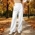 thumbnail image 2 of CQONEPT Women's Wide Leg Pant High Waisted Business Casual Dress Pants High Waisted Pleated Fall Pants with Pocket, 2 of 6