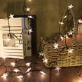 thumbnail image 4 of HESHENG Solar String Lights Star Outdoor 20LED, 8 Modes Solar Powered Fairy Lights, Waterproof Garden Christmas Tree Home Party Holiday Decor, Cool White, 4 of 8