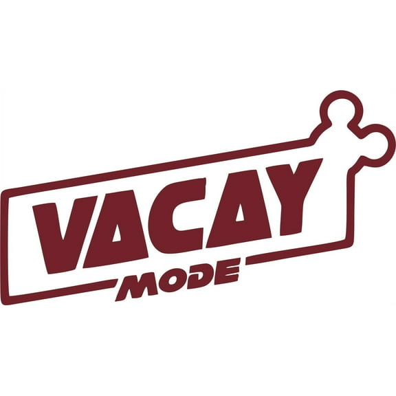 The Vacay Mode Logo Color Vinyl Mural Customized Name Wall Decal - Custom Vinyl Wall Art - Personalized Name - Baby Girl Boy Kid Bedroom Wall Decal Room Decor Wall Sticker Decoration Size (8x10 inch)