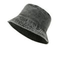 thumbnail image 2 of XIAOFFENN Denim Bucket Hats Unisex Trendy Summer Beach Sun Hats for Women Men Lightweight Packable Sun-hat Cowboy Hat Fisherman Bucket Hat Cap Black Free Size, 2 of 8