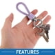 thumbnail image 4 of Llavero de Bargains Únicos, llavero universal con anillo para llaveros para mujeres, cuero sintético, púrpura pálido, tono plateado, 4 of 6