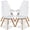 White, variant on CONCETTA Set of 4 Dining Chairs with Padded Seats & Wooden Legs for Kitchen or Living Room, Black