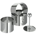 thumbnail image 1 of MIANGASTORE Round Stainless Steel Cake Rings: 3 Sets Mousse Cake Ring Mold with Press Pastry Mold with Pusher for Party Cold Dish Setting Plate Setting Devices, 1 of 5