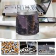 thumbnail image 5 of Purple Starry Sky Ashtray with Lid Cigarette Ashtray Stainless Steel Ash Tray Ash Holder for Home Outdoor, 5 of 7