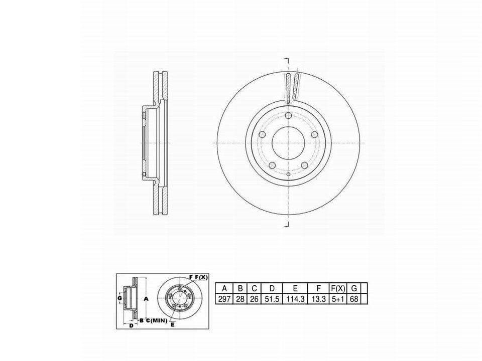 Ultra High Carbon 700 Brake Kits, Front UHCK7257, Mazda 6 2018-2015