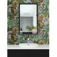 thumbnail image 2 of Daisy Bennett DB20102 27 in. x 18 ft. Tropical Leopard Peel & Stick Wallpaper, Gloss Blue, 2 of 8