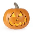 thumbnail image 2 of Gamexcel 9 Inch Jack-o'-Lantern, Halloween Light Up Pumpkin Lantern, 9in Smile Orange, 1 Count, 2 of 7