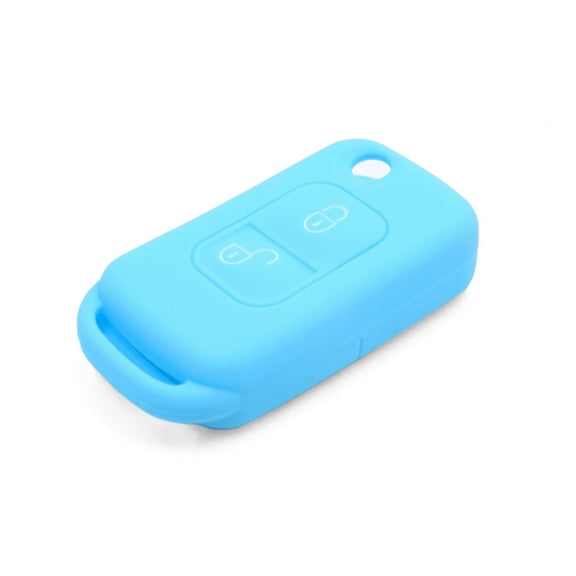 Unique Bargains Sky Blue Silicone Car Remote Key Fob Cover Case for for benz Sprinter Viano