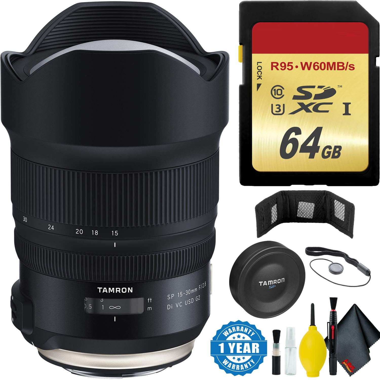 Tamron SP 15-30mm F/2.8 Di VC USD G2 Lens for Nikon F + Memory