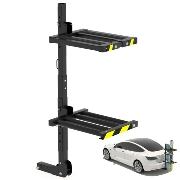 Arksen Folding Hitch-Mounted Ski/Snowboard Rack, Snowboard Mount ...