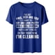 thumbnail image 4 of Camiseta de manga corta con estampado de letras y cuello redondo suelto a la moda de verano para mujer Pompotops  hkajfhjk470676, 4 of 6
