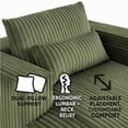 thumbnail image 6 of CQSXDA Modern Convertible Sofa Bed 62.6 Inch Compressed Couch in Corduroy Fabric with 2 Lumbar Pillows for Any Room, Green, 6 of 13