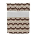 thumbnail image 1 of Abstract Reversible Bedspread Set, Geometric Chevron Pattern Classical Style Stripes Zigzag Motif Illustration, Pillow Shams & Comforter Microfiber Bedding Set, 3 Sizes, Pale Rose, by Ambesonne, 1 of 2