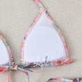 thumbnail image 7 of Women's 2 Piece Floral Tropical Print Bikini Set Boho Triangle Bathing Suit Tie Backless Swimsuit Sets (Multicolor,M), 7 of 7