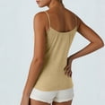 thumbnail image 6 of ZHYou No Boundrie Camisole Tops for Women V Neck Spaghetti Strap Wrap Front Ruched Loose Fit Casual Summer Tank Tops Khaki Size 2XL, 6 of 7