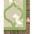 thumbnail image 6 of Unique Loom Outdoor Trellis Collection Area Rug - Moroccan (2' 2" x 6' 1" Runner Beige and Green/Green), 6 of 7