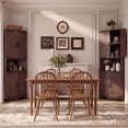 thumbnail image 5 of 64.8" Brown Tall Farmhouse Corner Storage Cabinet, Freestanding Triangle Pantry with Adjustable Shelves for Bathroom, Kitchen & Living Room, 5 of 7