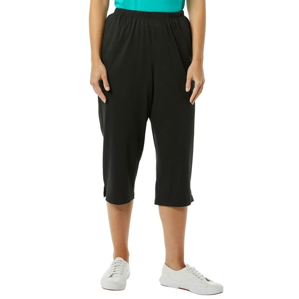 ladies cotton knit capris