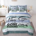 thumbnail image 1 of YST Retro Outdoor Lake Life Comforter Set, 7-Piece, Fishing Theme, Full Size, 1 of 5