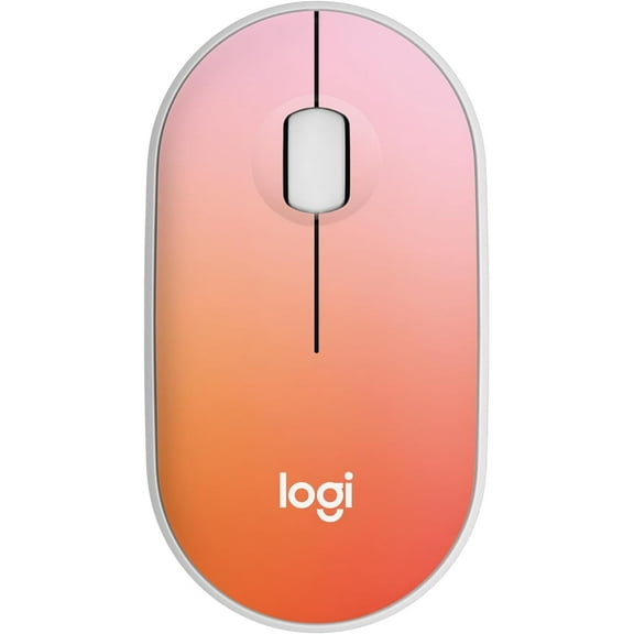 Logitech M340 Wireless Mouse with Limited Edition Prints, USB Receiver and Silent Clicks, Portable Wireless Mouse for Laptop, PC, Windows, Chrome, Surface – Tropical Sunrise