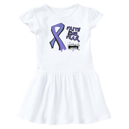 

Inktastic Ribbon Faith Over Fear Esophageal Cancer Awareness Gift Baby Girl Dress