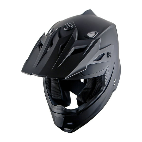1Storm Youth Kids Motocross Helmet BMX MX Bike Helmet Youth_HF801 Teenager Racing Style Matt Black