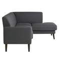 thumbnail image 4 of Studio Living Shoreline Modern Indoor Sectional Sofa, Charcoal Fabric, 4 of 12