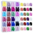 thumbnail image 1 of Uñas: parches completos, parches de media uña, estilo francés; aptos para mujeres embarazadas; parches de gel inodoros; duración de 14 días; uñas cortas hechas a mano; set de uñas, 1 of 6