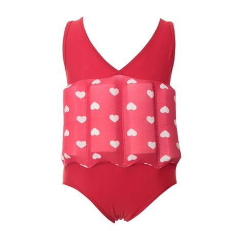 

Summer Savings Clearance! Edvintorg 2-7Years Toddler Bathing Suit Girl Cartoon Printed Float Suit One-Piece Swimwear Sleeveless Buoyancy Princess Swimsuit